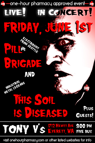 Pill Brigade Live @ Tony V's in Everett, WA - Fri 6/1