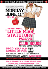 Little Miss Statutory Pageant - Mon 6/11 at Club Rouge