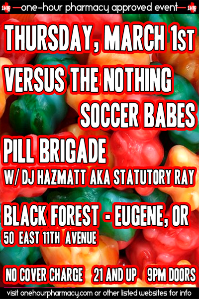 Pill Brigade at Black Forest in Eugene, TH 3/1
