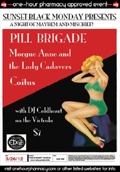 MON 3/26 - SEATTLE, WA<br />
PILL BRIGADE & COITUS<br />
@ SUNSET TAVERN