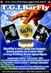 FRI 11/18 - PORTLAND, OR<br />
DJ HAZMATT aka<br />
STAT. RAY @ FOGGY NOTION